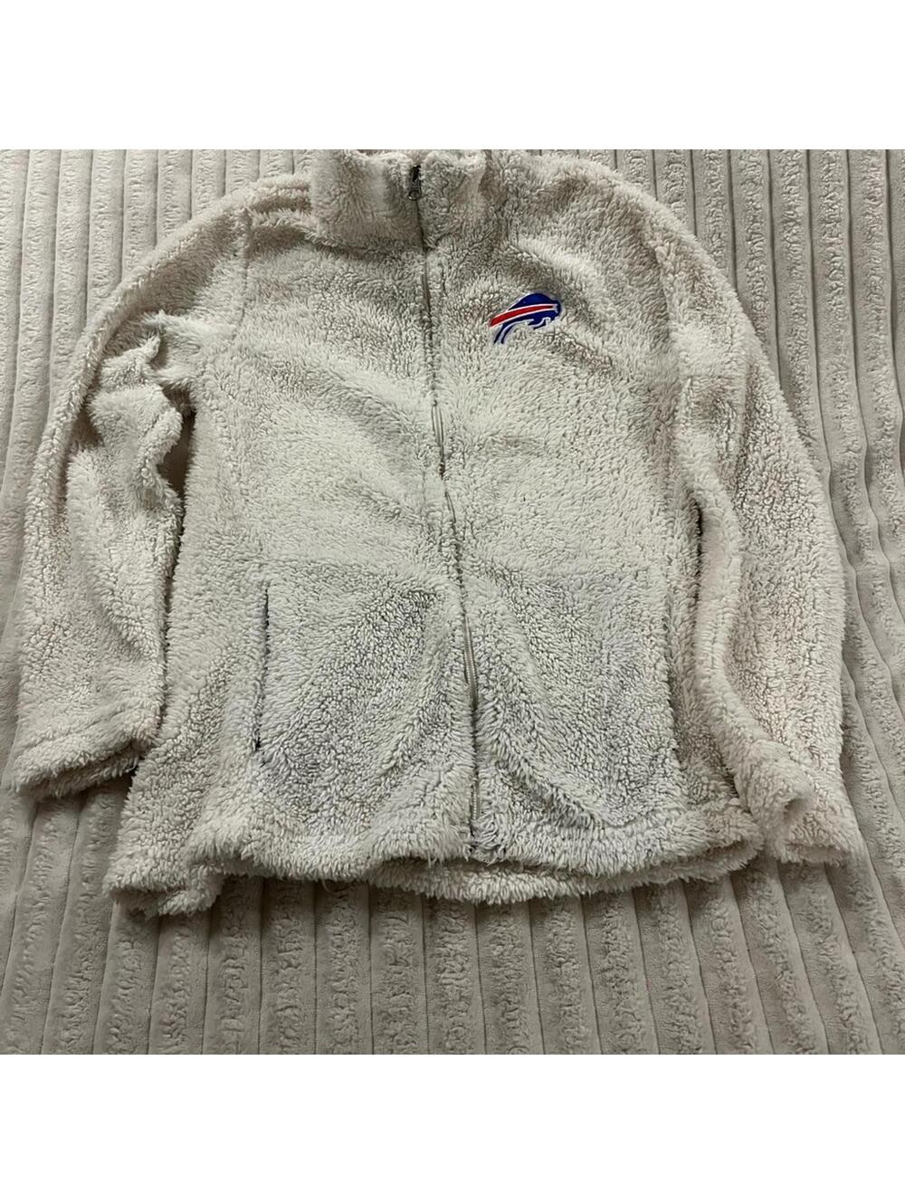 NFL Buffalo Bills Cozy White Sherpa Jacket Juniors Size Small 3-5